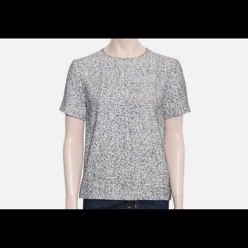 Rag & Bone Oda Tweed Front Shirt - Black and white - Size XS
